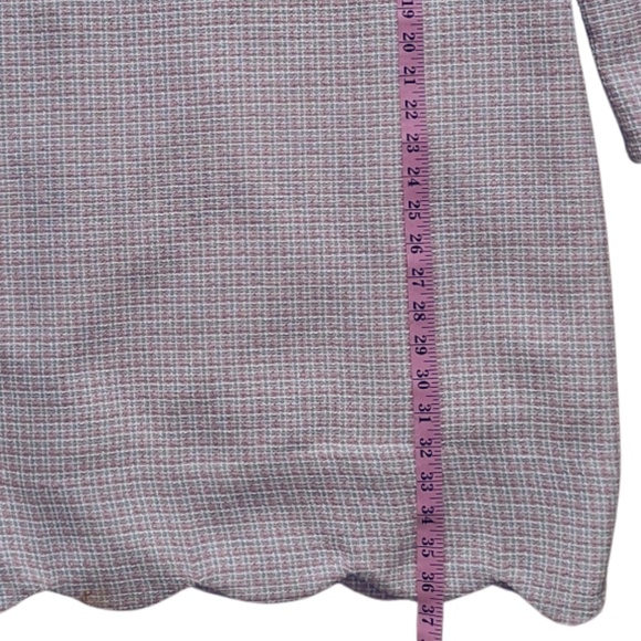 IVY Moda Tweed Shift Dress XXL Pink Winter Wool Blend Workwear Church Outfit - Picture 5 of 8